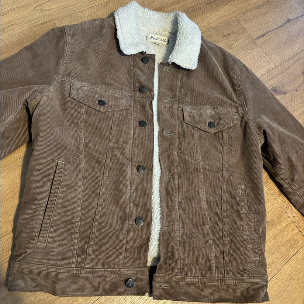 Madewell Brown Sherpa-Lined Corduroy Jacket - Picture 5 of 14